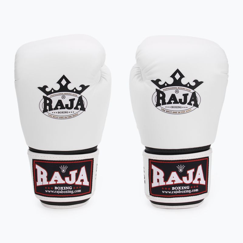 Rękawice bokserskie RAJA BOXING Single Semi Leather white 2