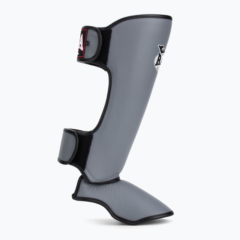 Ochraniacze piszczeli i stóp RAJA BOXING Lightweight Shin Guards Genuine Leather grey 2