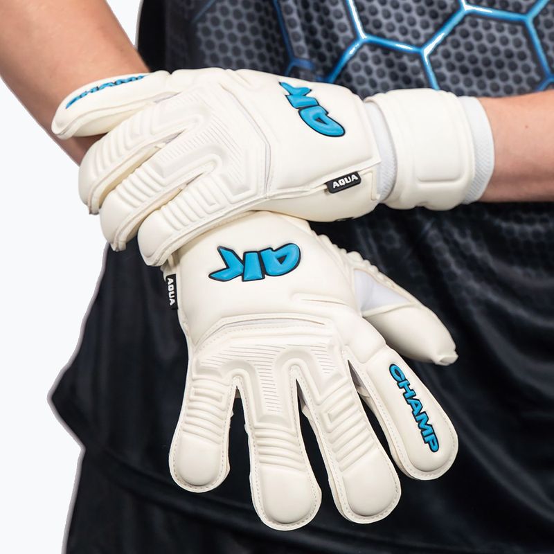 Rękawice bramkarskie 4keepers Champ Aqua VII RF2G white 9