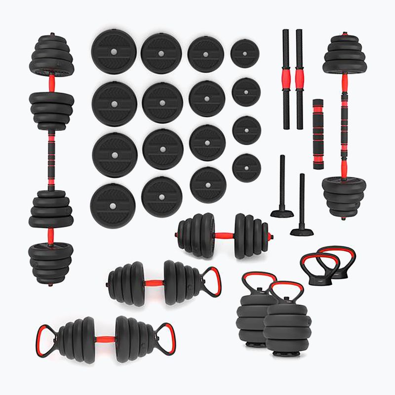 Zestaw ciężarów HMS SGN130 Pro Set 6W1 30 kg czarny/czerwony