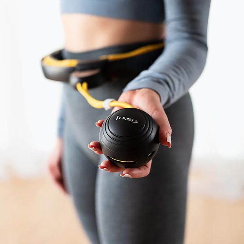 Hula hop z obciążnikiem i licznikiem HMS HHM21 czarny/żółty 5