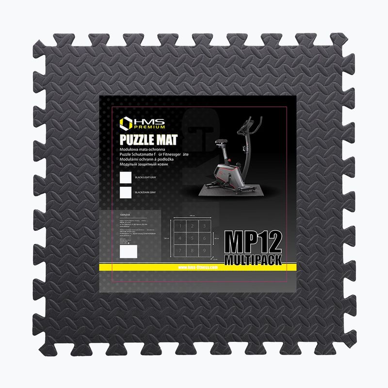Mata puzzle pod sprzęt HMS Puzzle MP12 9 elementów szara 17-63-086 8