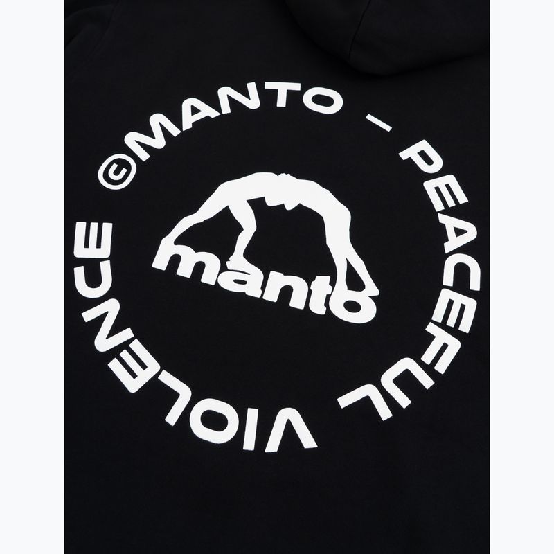 Bluza męska MANTO Label 25 Regular Hoody czarny 4
