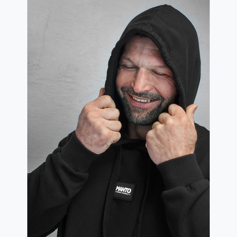 Bluza męska MANTO Label 25 Regular Hoody czarny 7