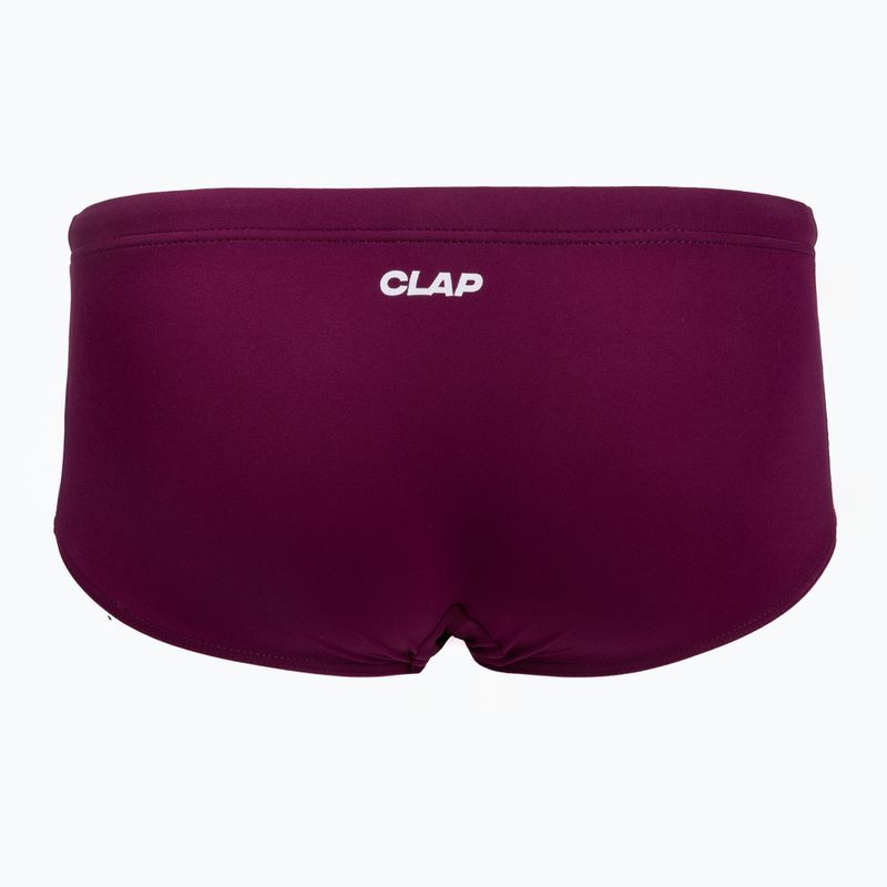 Bokserki pływackie męskie CLap Slipy burgundy 2