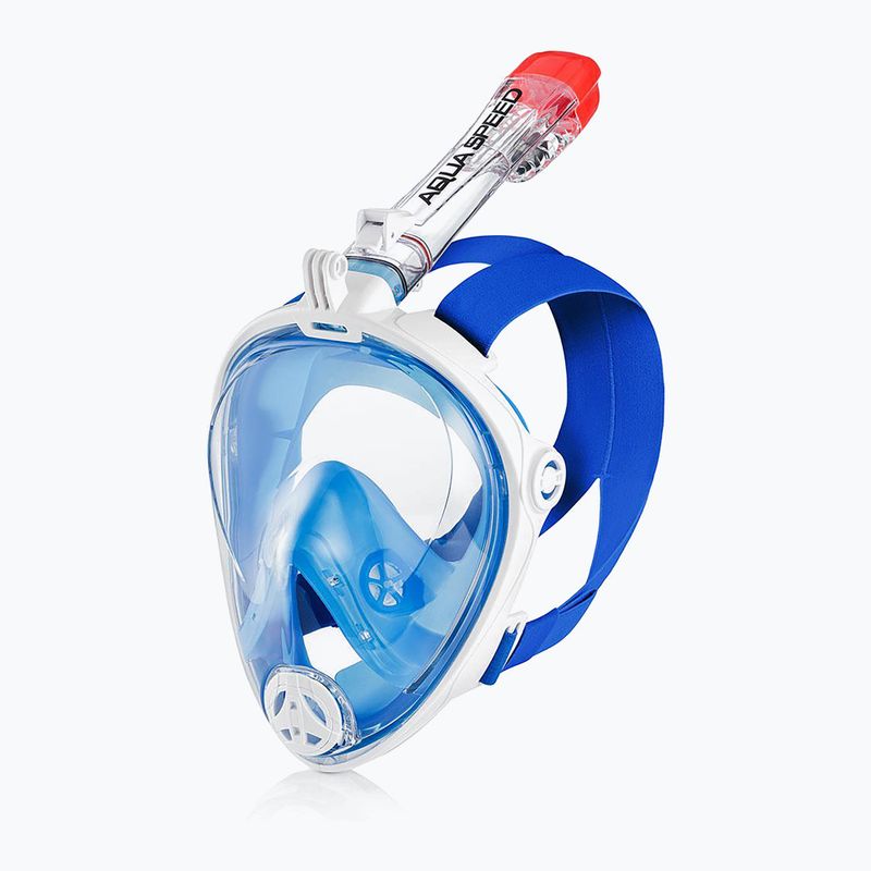 Maska pełnotwarzowa do snorkelingu AQUA-SPEED Spectra 2.0 niebieska/biała 2