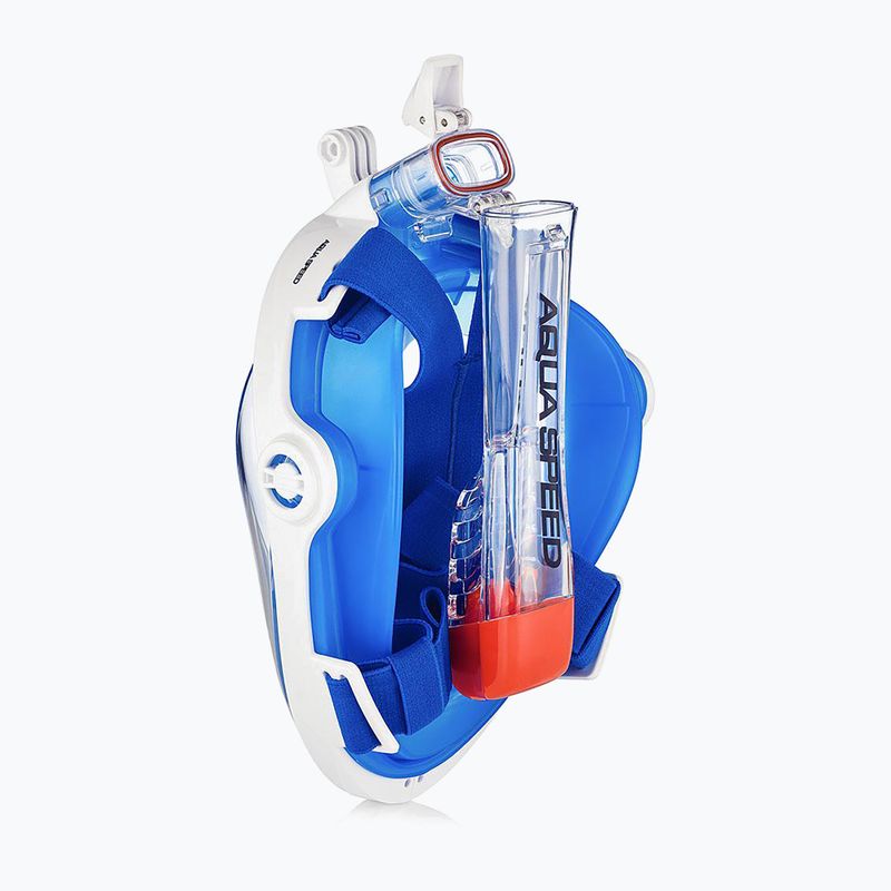Maska pełnotwarzowa do snorkelingu AQUA-SPEED Spectra 2.0 niebieska/biała 5