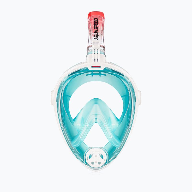 Maska pełnotwarzowa do snorkelingu AQUA-SPEED Spectra 2.0 biała/niebieska 2