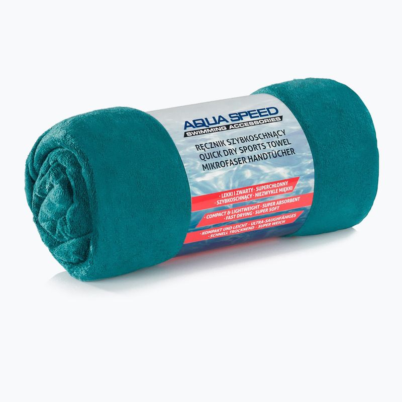 Ręcznik szybkoschnący AQUA-SPEED Dry Soft 70 x 140 cm morski zielony 3