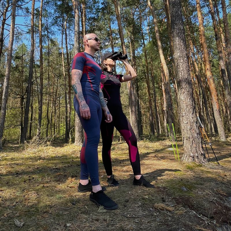 Spodnie termoaktywne męskie Brubeck Dry ciemnoniebieski/czerwony 7
