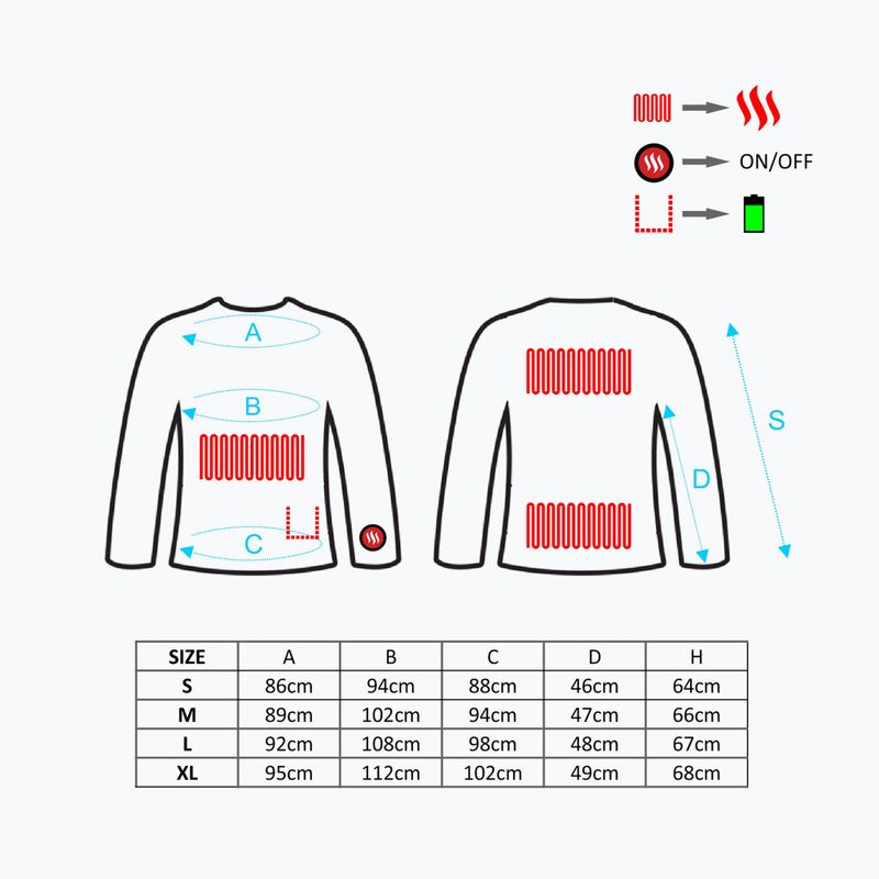 Bluza ogrzewana Glovii GJ1R czerwona 6