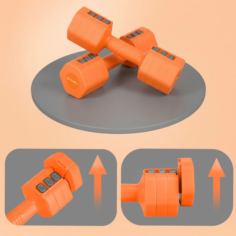 Hantle regulowane HMS HL03 2 x 2,5 kg orange 7
