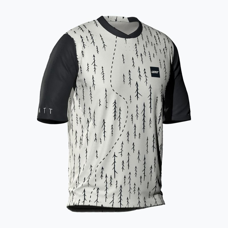Koszulka rowerowa dziecięca Leatt MTB Gravity 4.0 Jr white trails