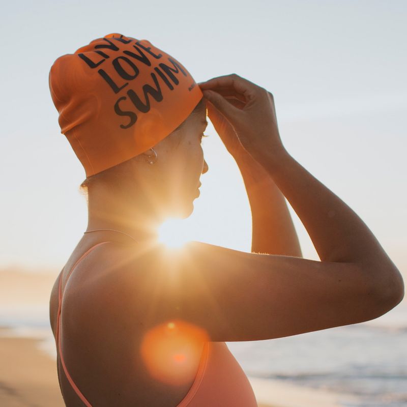 Czepek pływacki BuddySwim LLS Silicone orange 2