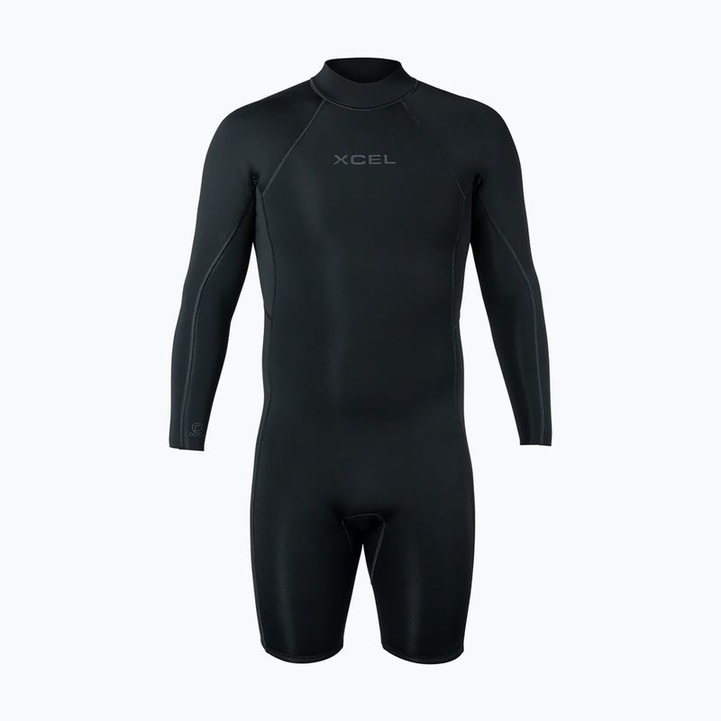 Pianka do pływania męska Xcel Axis Back Zip Spring 2 mm LS black