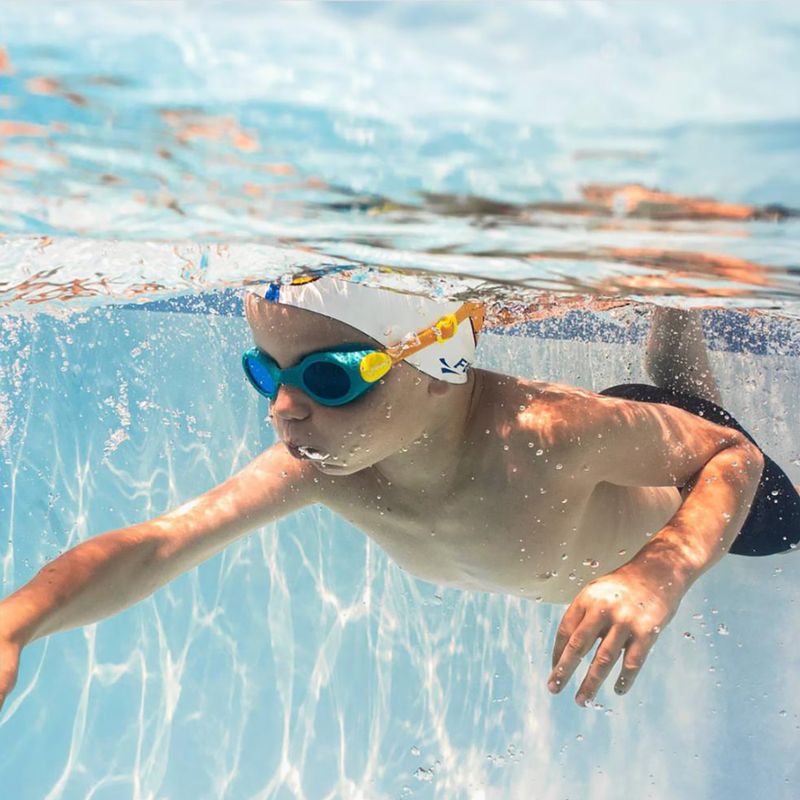 Okulary do pływania dziecięce Finis H3 Goggle teal/orange 4