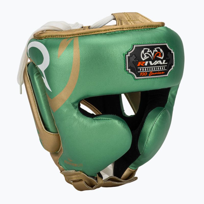 Kask bokserski Rival RHG100 Professional Headgear green/gold