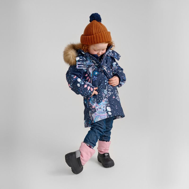 Śniegowce dziecięce Reima Loskari grey pink 11
