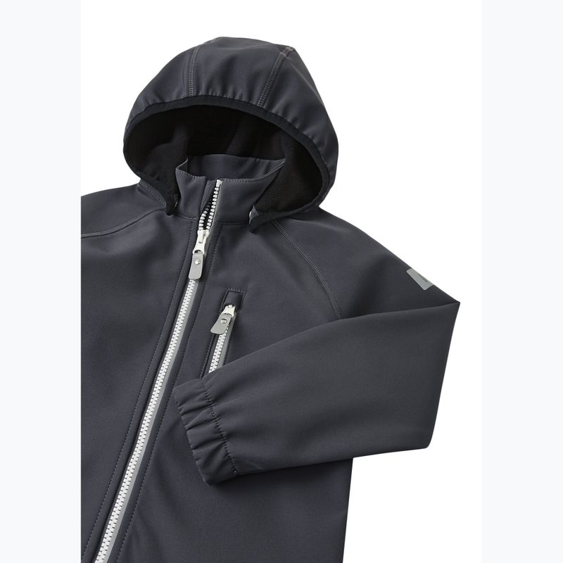 Kurtka softshell dziecięca Reima Vantti soft black 3