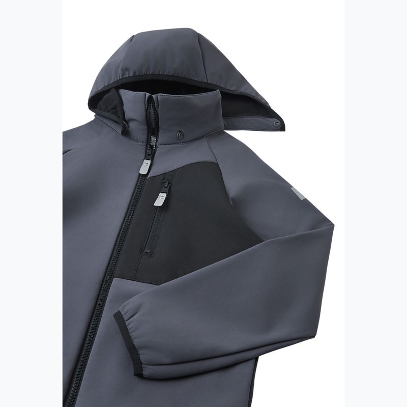 Kurtka softshell dziecięca Reima Mukana soft black 3
