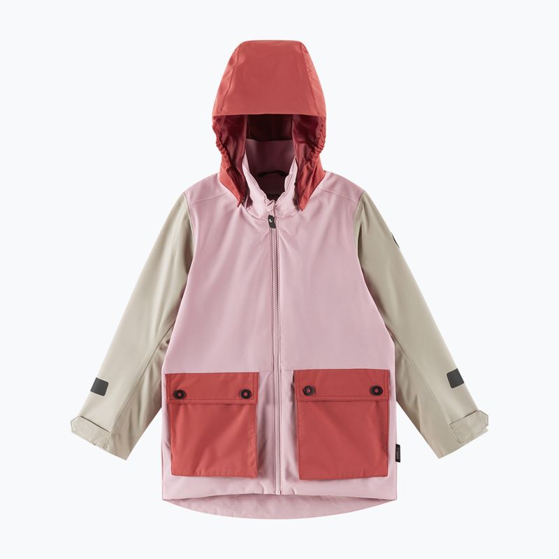 Kurtka softshell dziecięca Reima Sysma grey pink