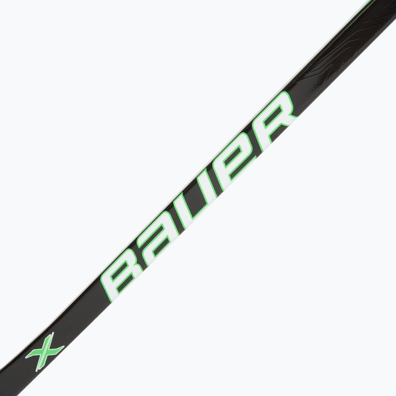 Kij hokejowy dziecięcy Bauer X Series Grip Jr F40 L black/blue/green 2