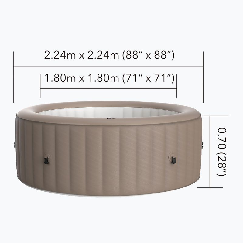 Basen z hydromasażem 8-osobowy MSpa Urban Bristol Max mokka 17