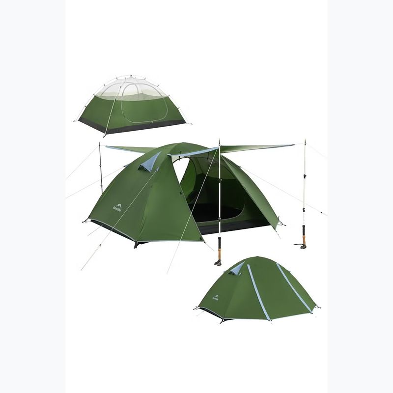 Namiot trekkingowy 3-osobowy Naturehike Bleik 3 Type B forest green 2