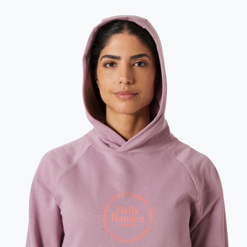 Bluza damska Helly Hansen Core Graphic Hoodie purple clay 3