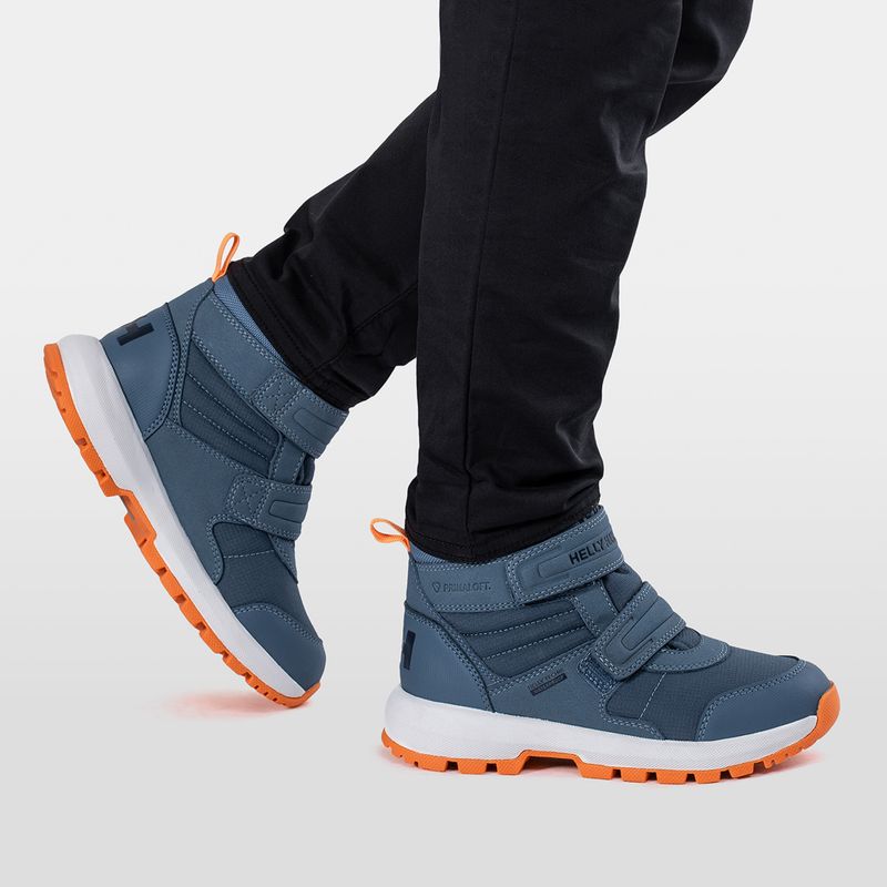 Śniegowce dziecięce Helly Hansen Jk Bowstring Boot HellyTech washed navy/papaya 13