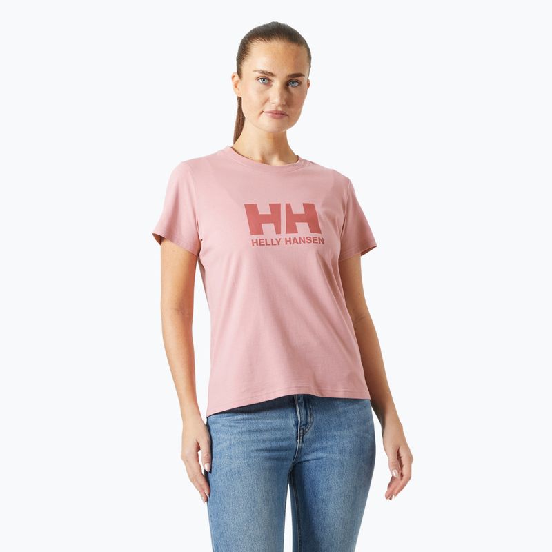 Koszulka damska Helly Hansen Logo 3.0 pink salt