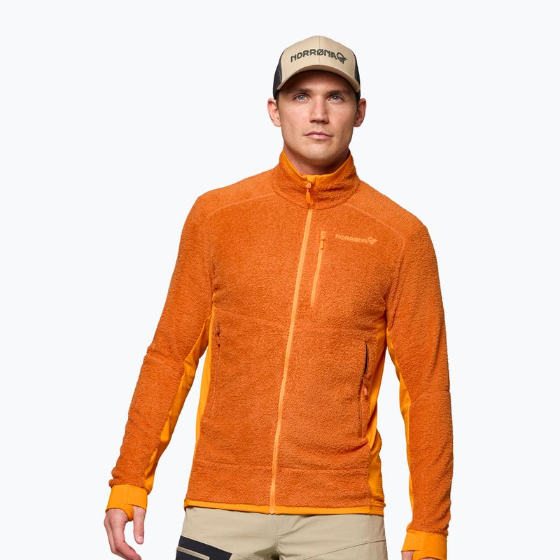 Bluza polarowa męska NORRONA Falketind Warm1 Active gold flame/exuberance