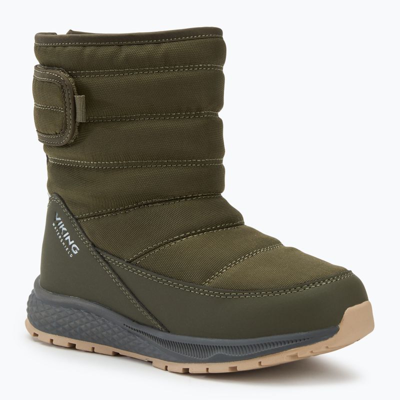 Śniegowce dziecięce Viking Footwear Equip Warm Waterproof 1V Pull On olive