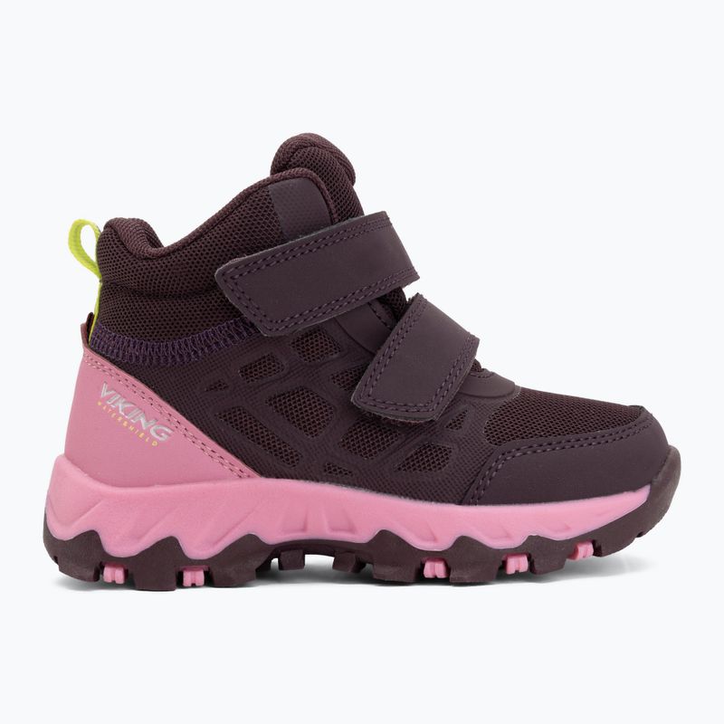 Buty dziecięce Viking Footwear Track Mid 2V Waterproof plum/multi 2
