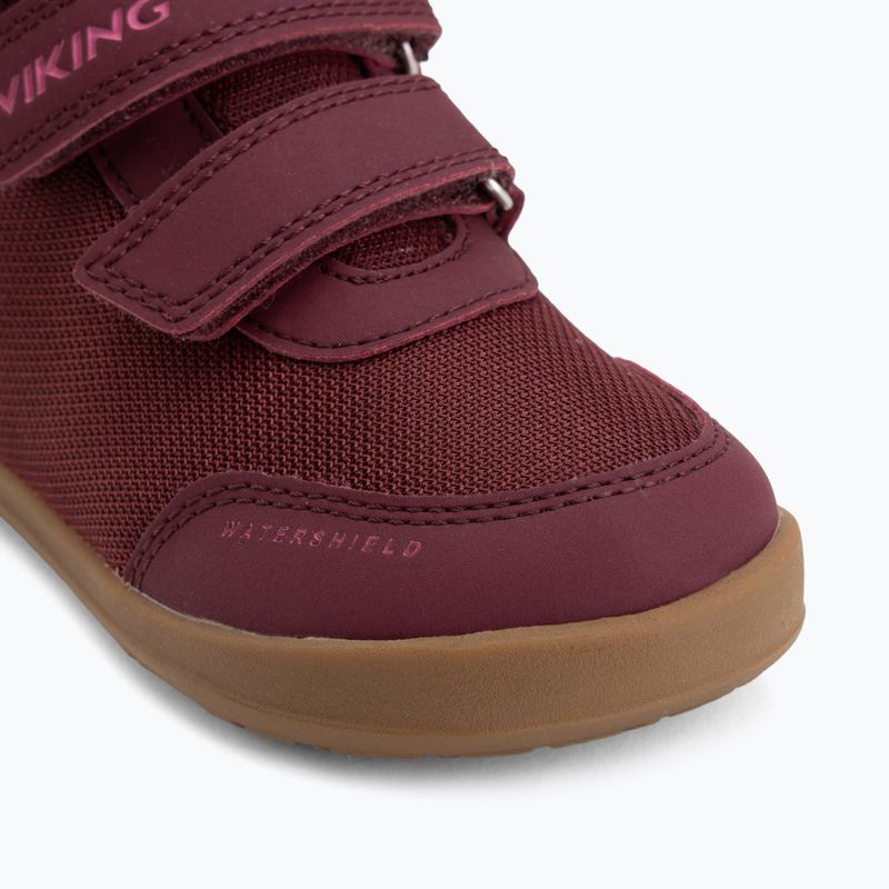 Buty barefoot dziecięce Viking Footwear Alv Barefoot Mid 2V Waterproof burgundy 7