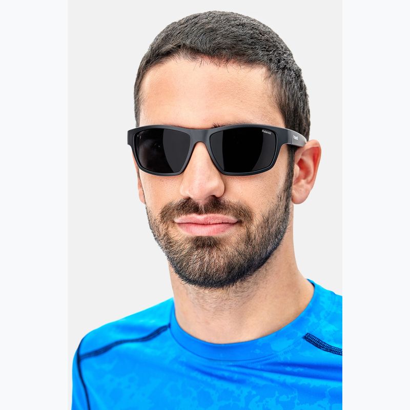 Okulary przeciwsłoneczne Polaroid PLD 7037/S matte black/grey polarized 9