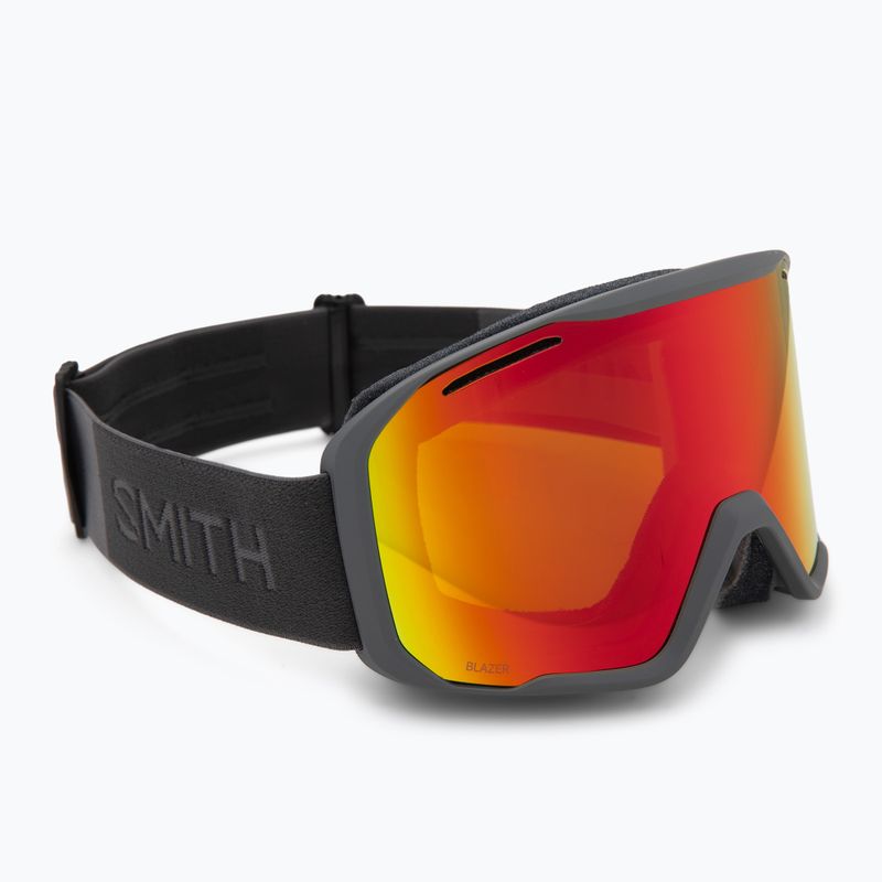 Gogle narciarskie Smith Blazer slate/red sol-x mirror