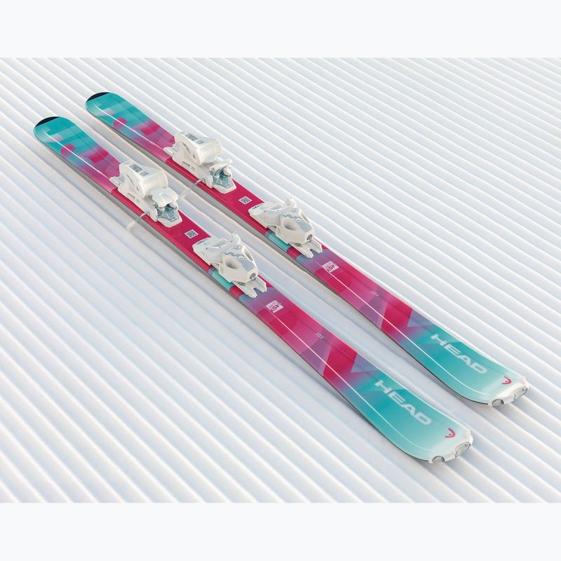 Narty zjazdowe dziecięce HEAD Joy Easy JRS + wiązania Jrs 7.5 GW CA 2025 mint/pink 7