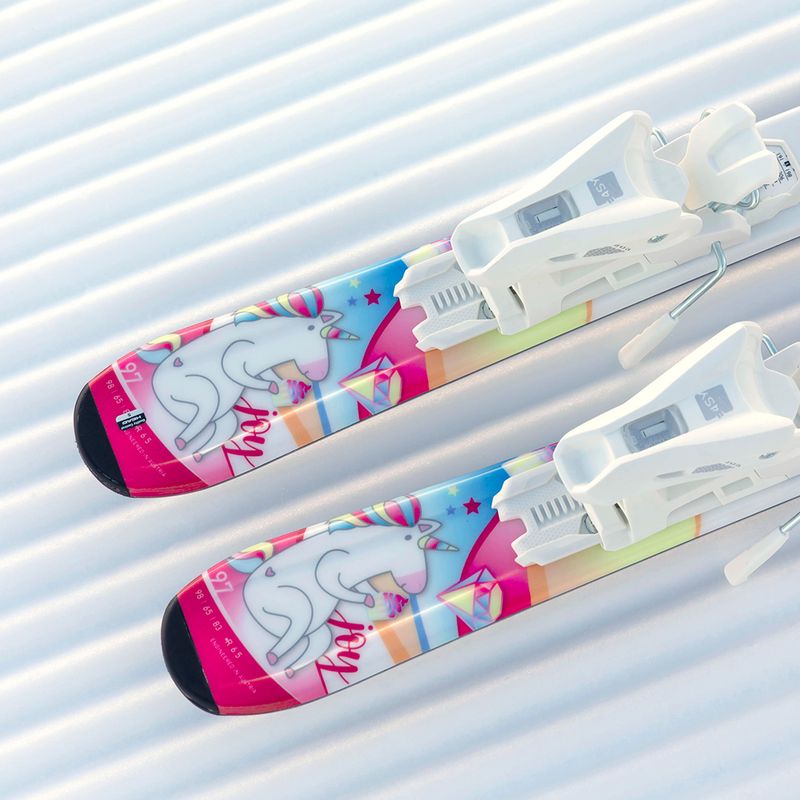 Narty zjazdowe dziecięce HEAD Unicorn Easy JRS + wiązania Jrs 4.5 GW CA white/pink 13