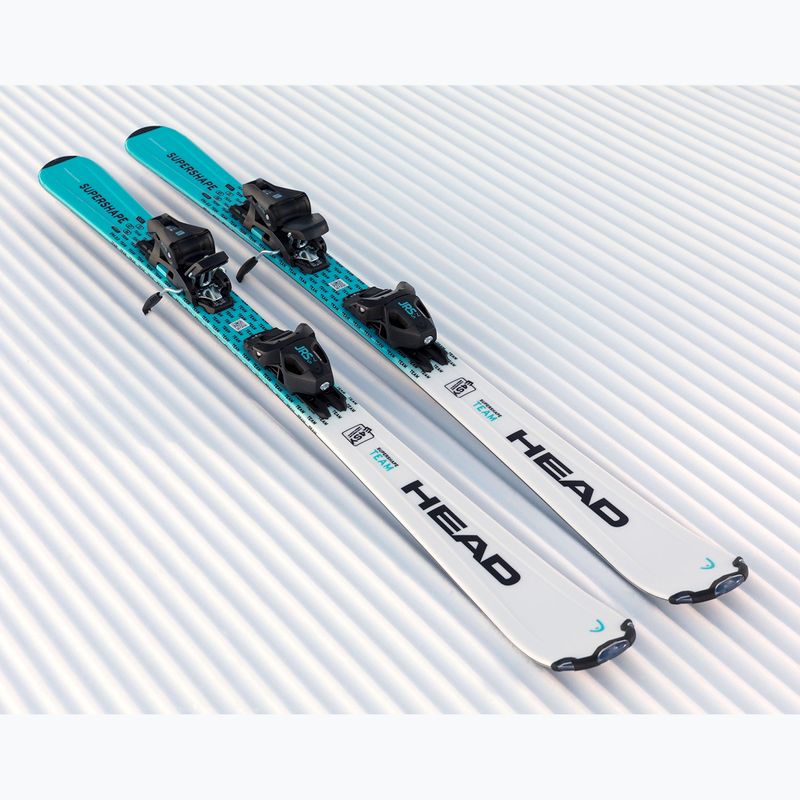 Narty zjazdowe dziecięce HEAD Supershape Team Easy JRS + wiązania Jrs 4.5 GW CA white/blue 8