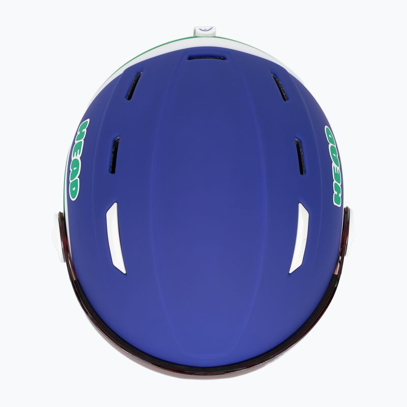 Kask narciarski dziecięcy Head Mojo Visor Jr blue/green/silver red 6