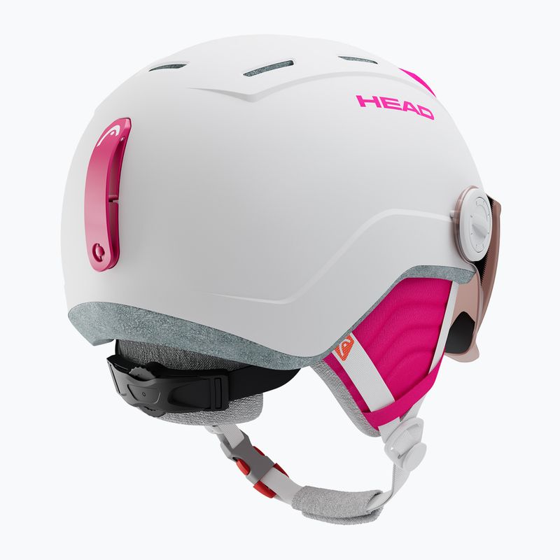 Kask narciarski dziecięcy HEAD Maja Visor white/silver red 11