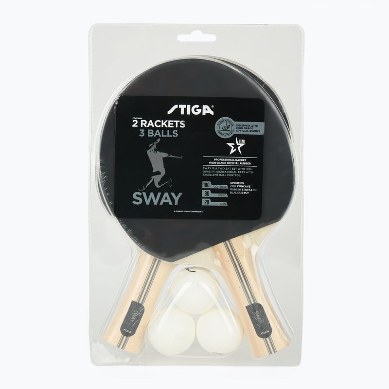 Zestaw do tenisa stołowego STIGA Sway Set black