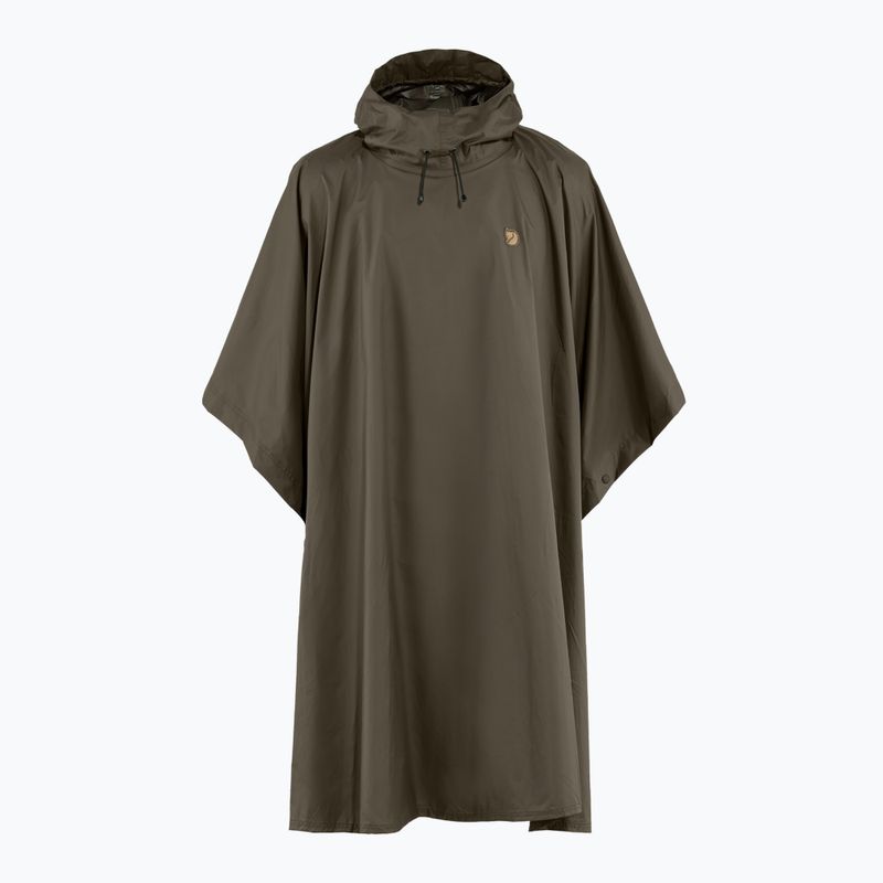 Peleryna przeciwdeszczowa Fjällräven Poncho dark olive 7