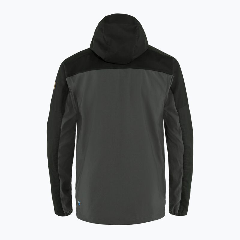 Kurtka przeciwwiatrowa męska Fjällräven Abisko Midsummer dark grey/ black 2