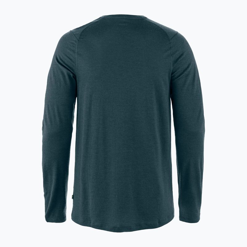 Longsleeve trekkingowy męski Fjällräven Bergtagen Merino mountain blue 2
