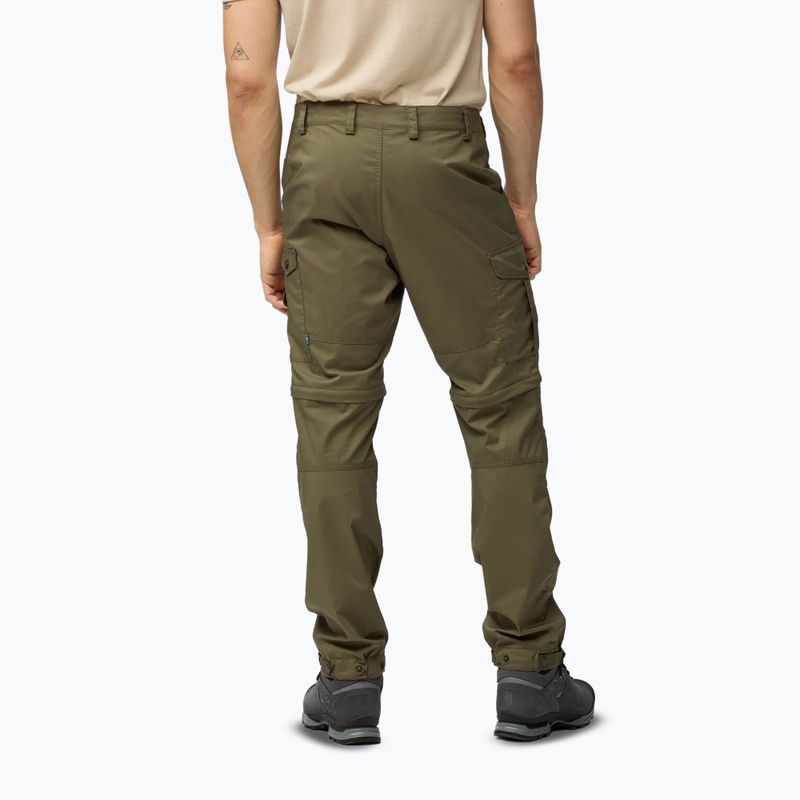 Spodnie trekkingowe męskie Fjällräven Vidda Pro Lite Zip Off laurel green 3