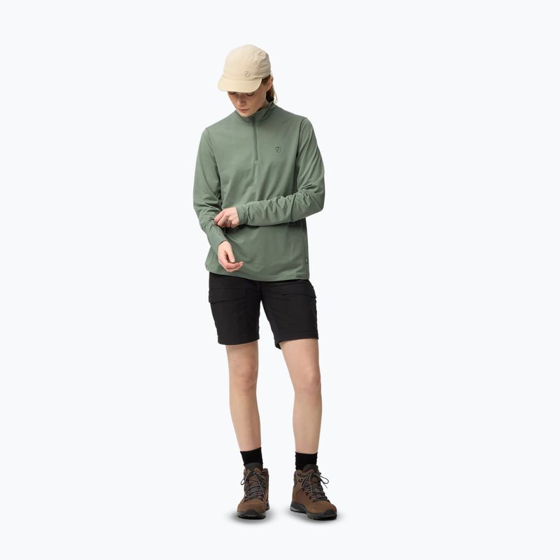Bluza trekkingowa damska Fjällräven Abisko Day Hike Half Zip patina green 2