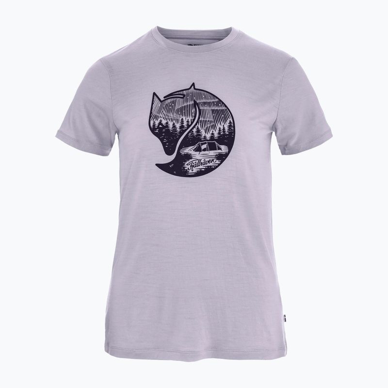Koszulka damska Fjällräven Abisko Wool Fox lavender mist/ dark navy