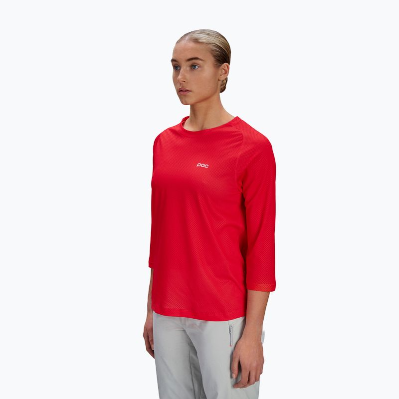 Koszulka rowerowa damska POC Motion Air Jersey 3/4 prismane red